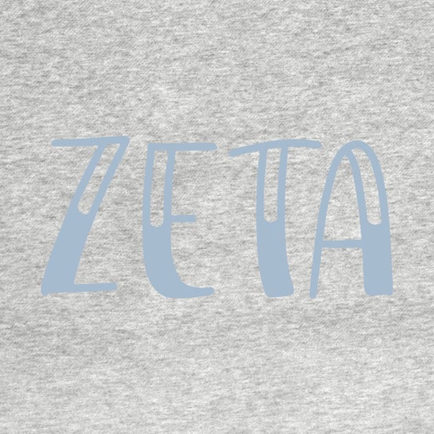 Light Blue Zeta Letter by Rosemogo